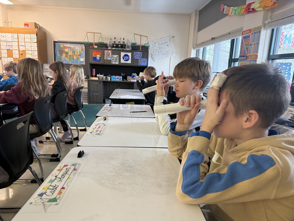 students doing the tube test