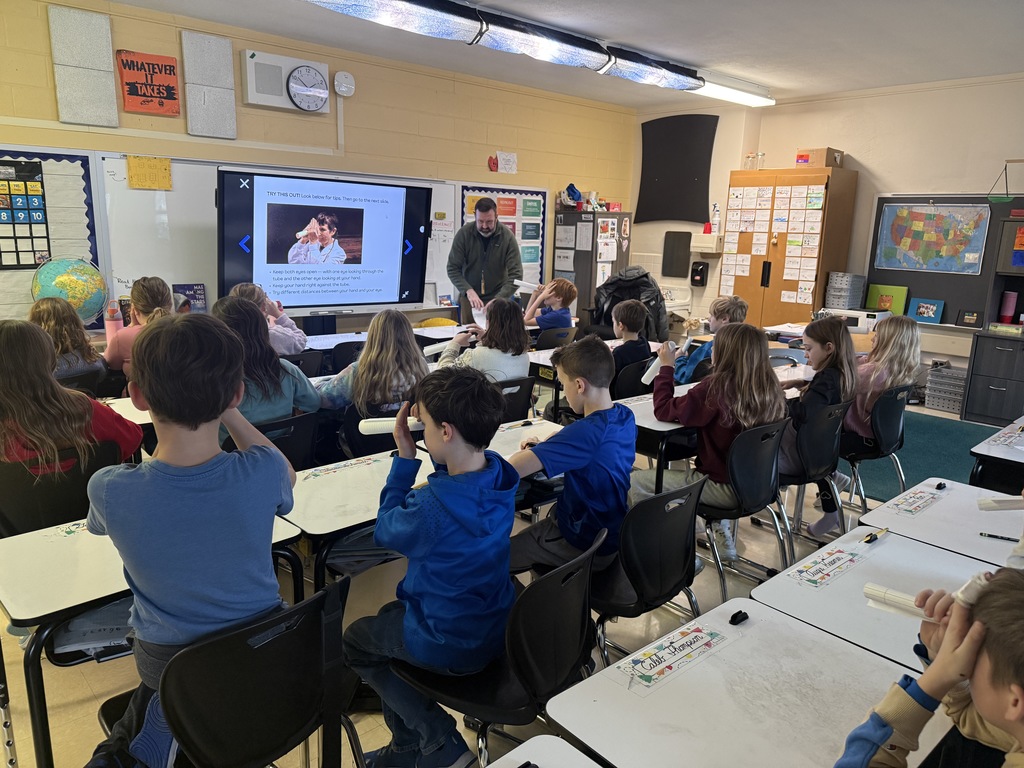 students doing the tube test
