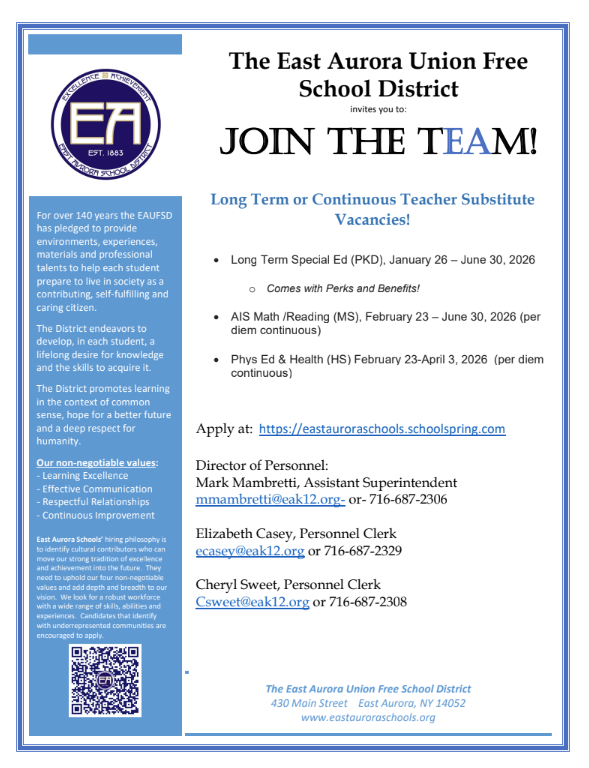 job posting, details in post