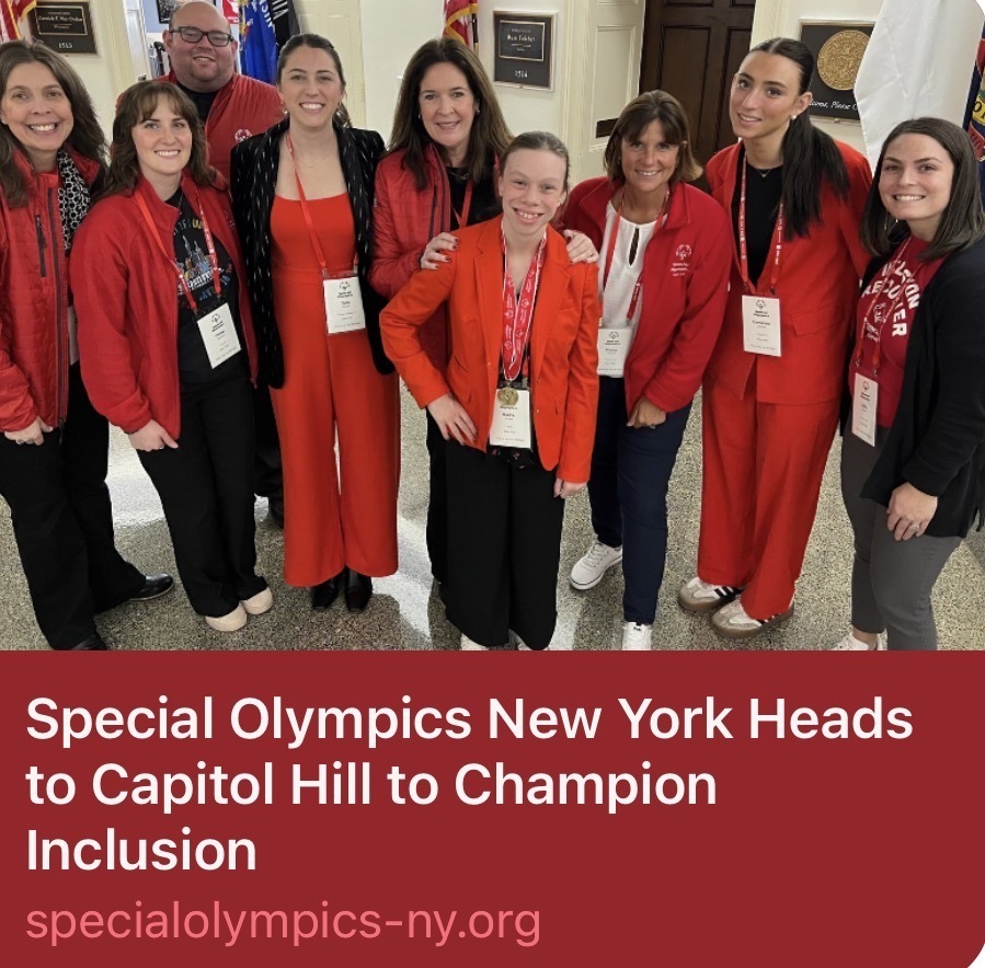 athlete Sadie Freier and the team advocating at the special olympics