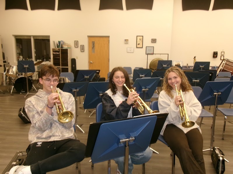 students in a band lesson