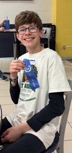 Latin student with award