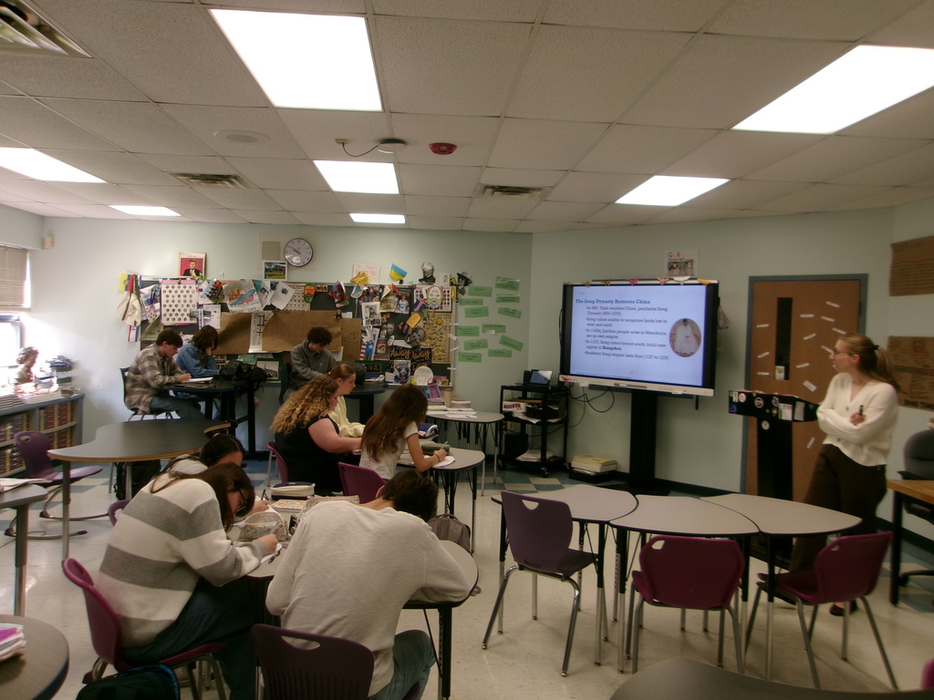 Students in GLA taking notes