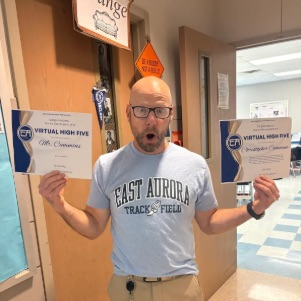 Teachers receive virtual high-fives from students to show appreciation