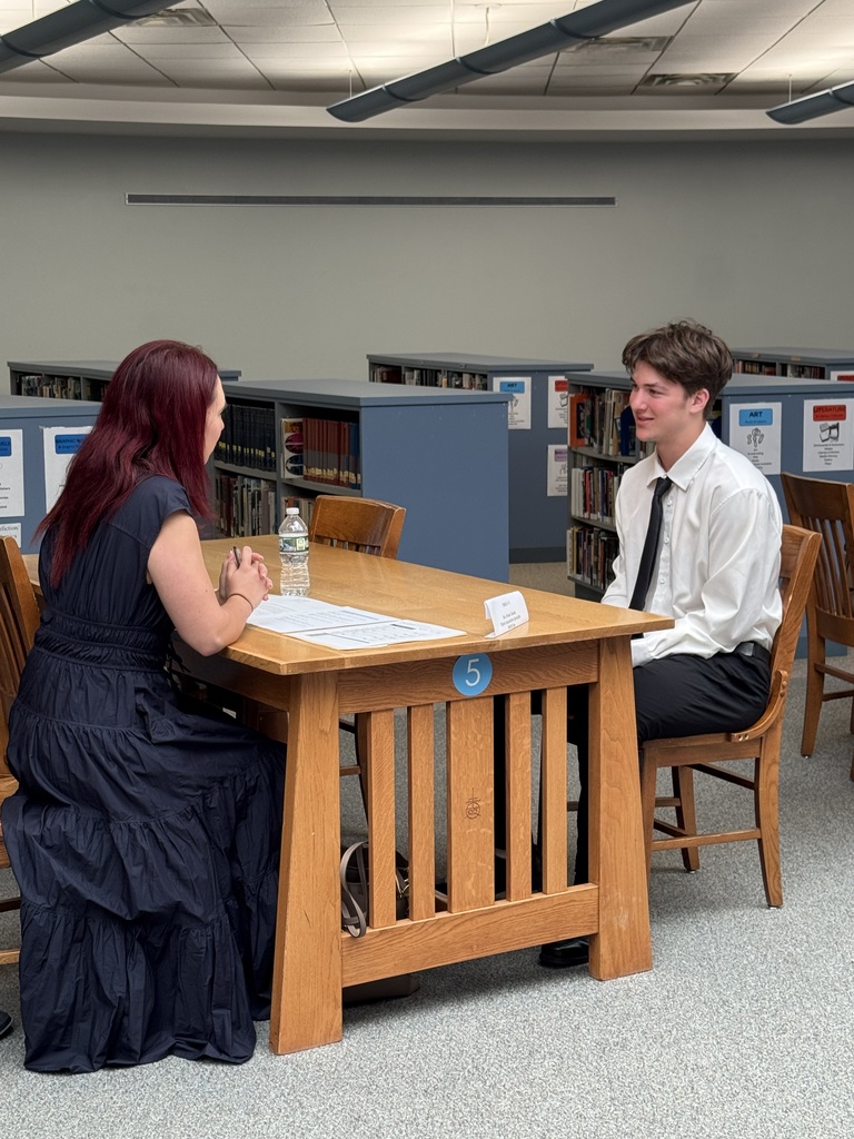 students practicing their interview skills