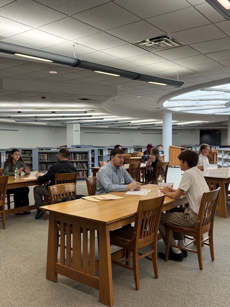 students practicing their interview skills