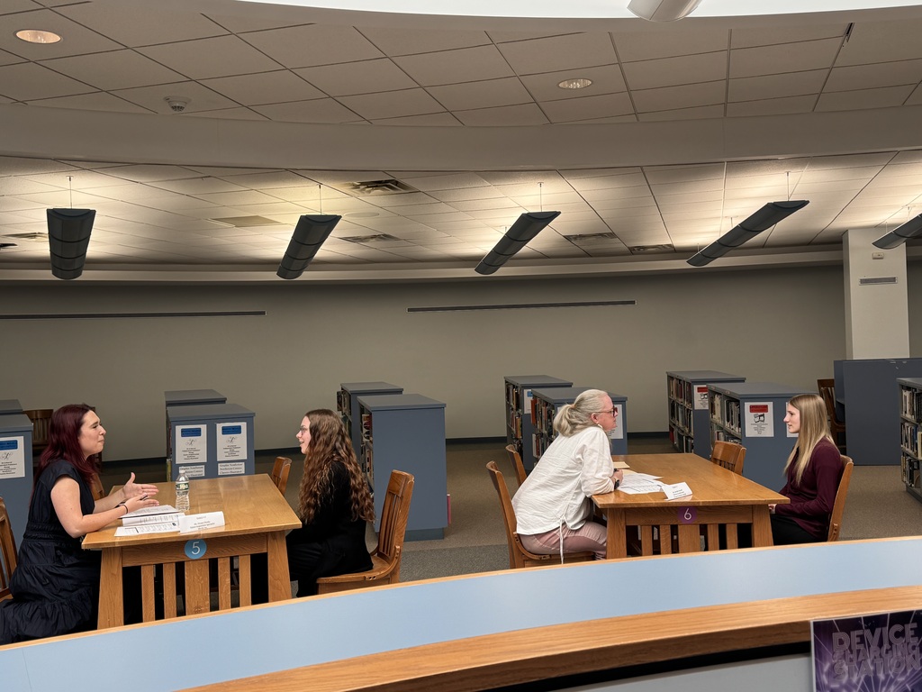 students practicing their interview skills