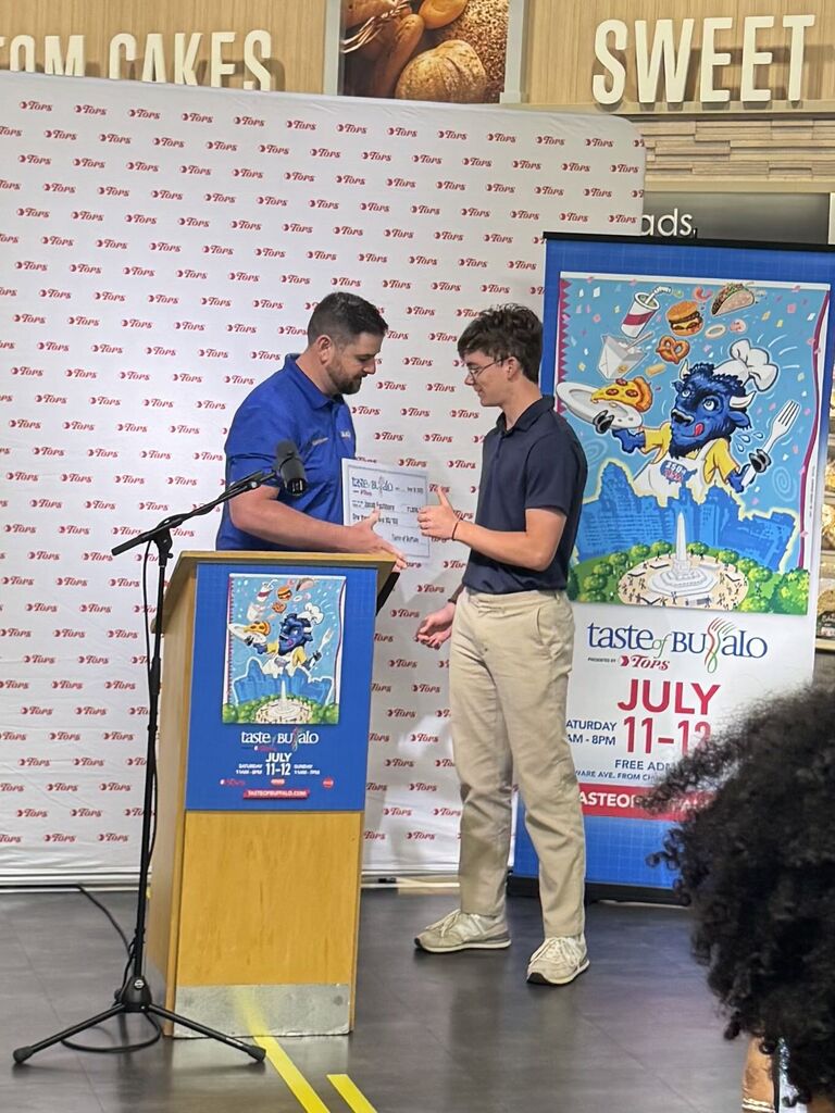 Jacob receiving his award
