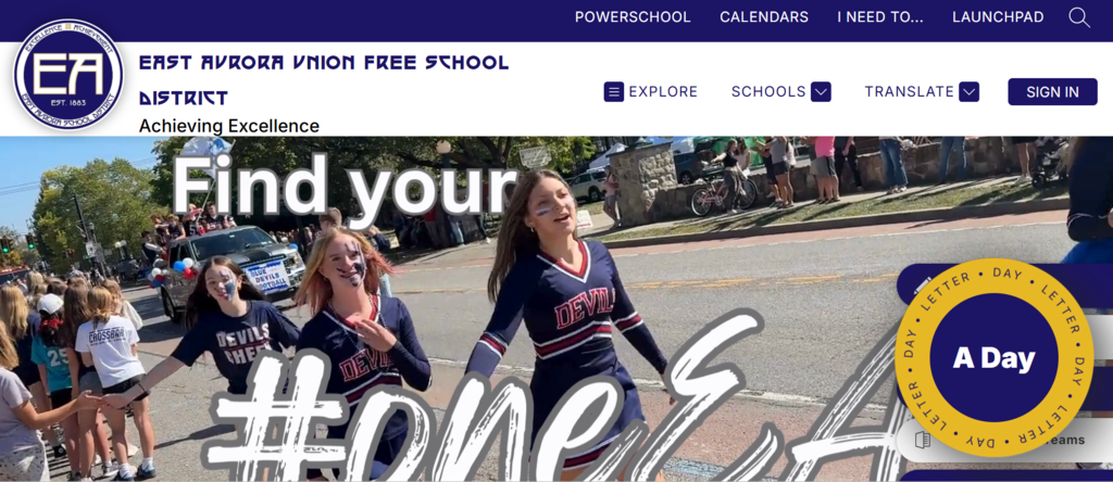 letter day on homepage