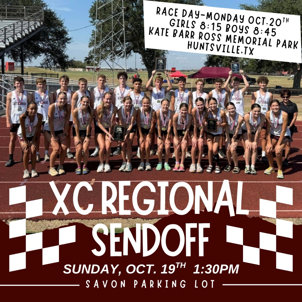 Cross Country sendoff-Sunday at 130 at Savon.