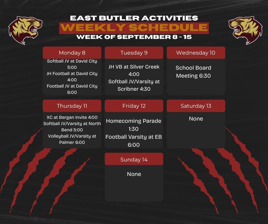 Weekly Schedule