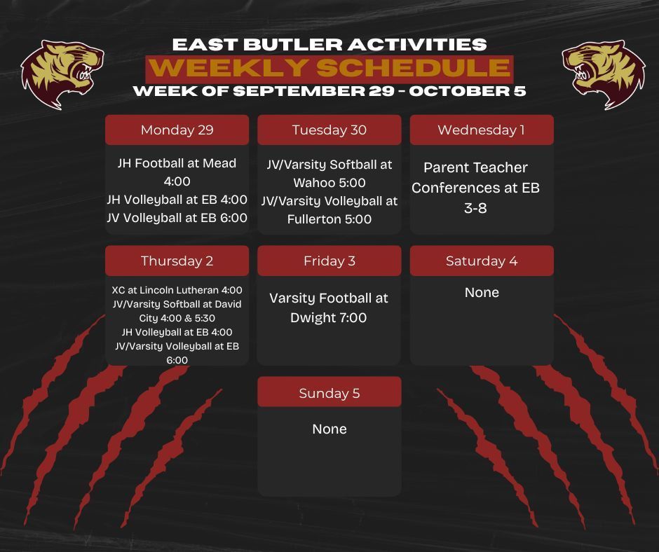 Weekly Schedule