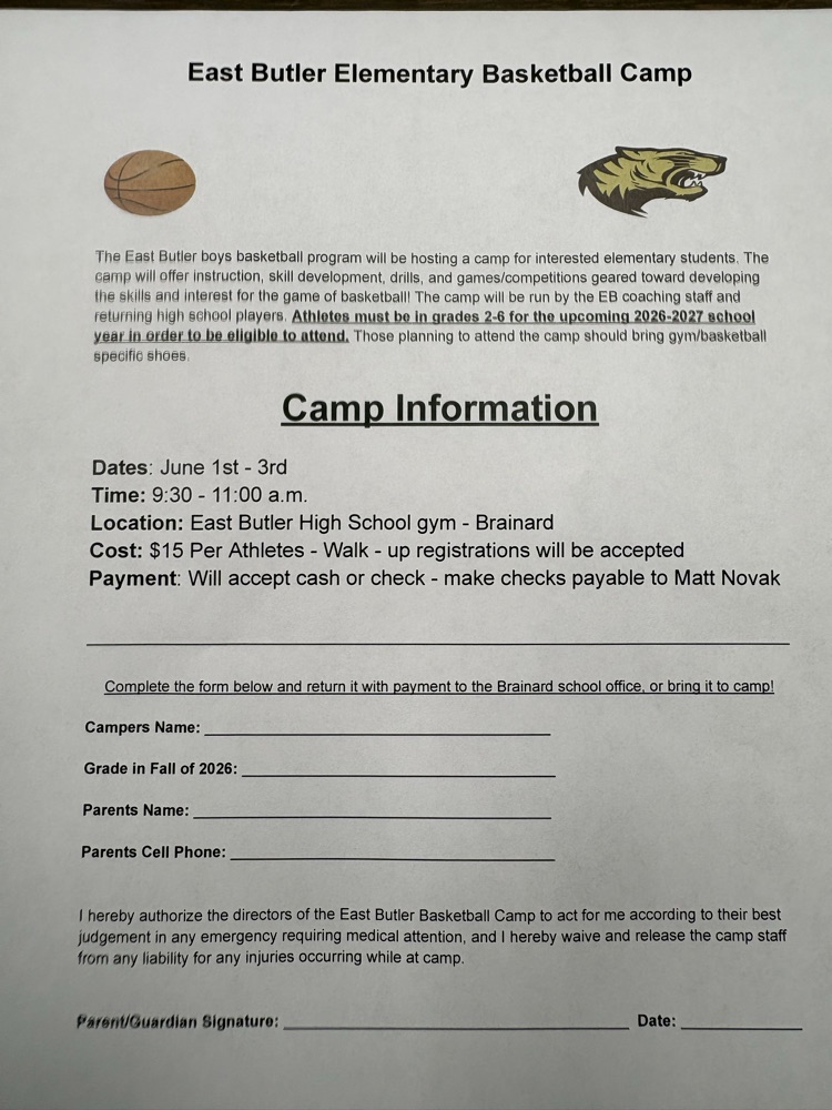 camp sign up sheet