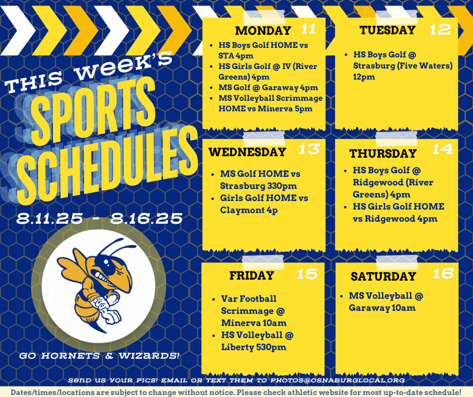 EAST CANTON HIGH SCHOOL WEEKLY SPORTS