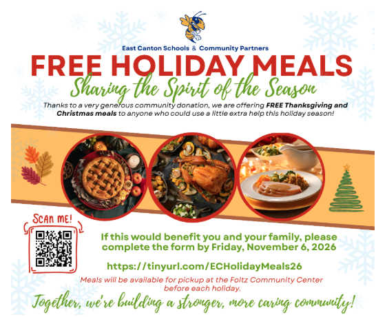 Free Holiday Meals, see text for link to sign up