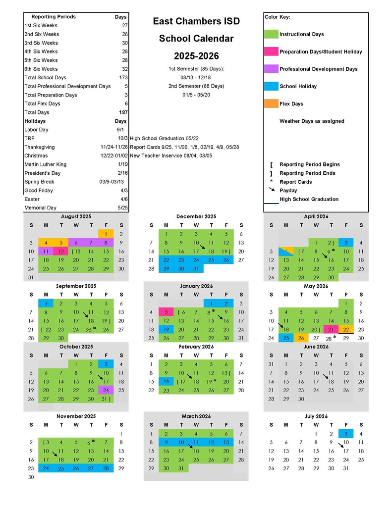 2025-2026 School Calendar