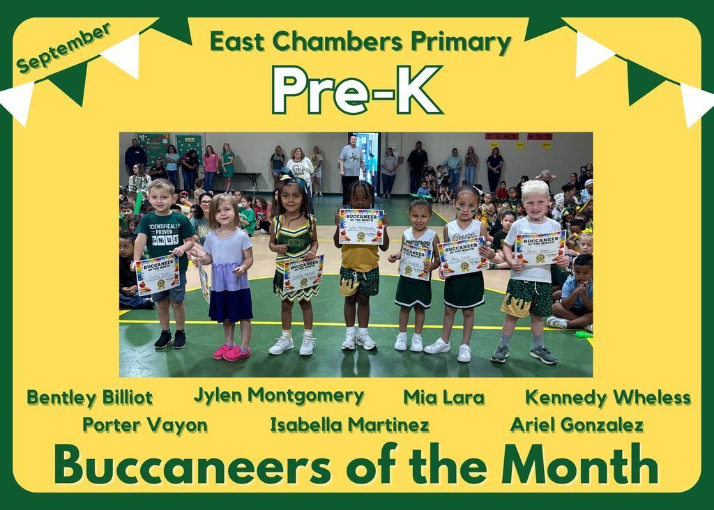 PreK Bucs of the month