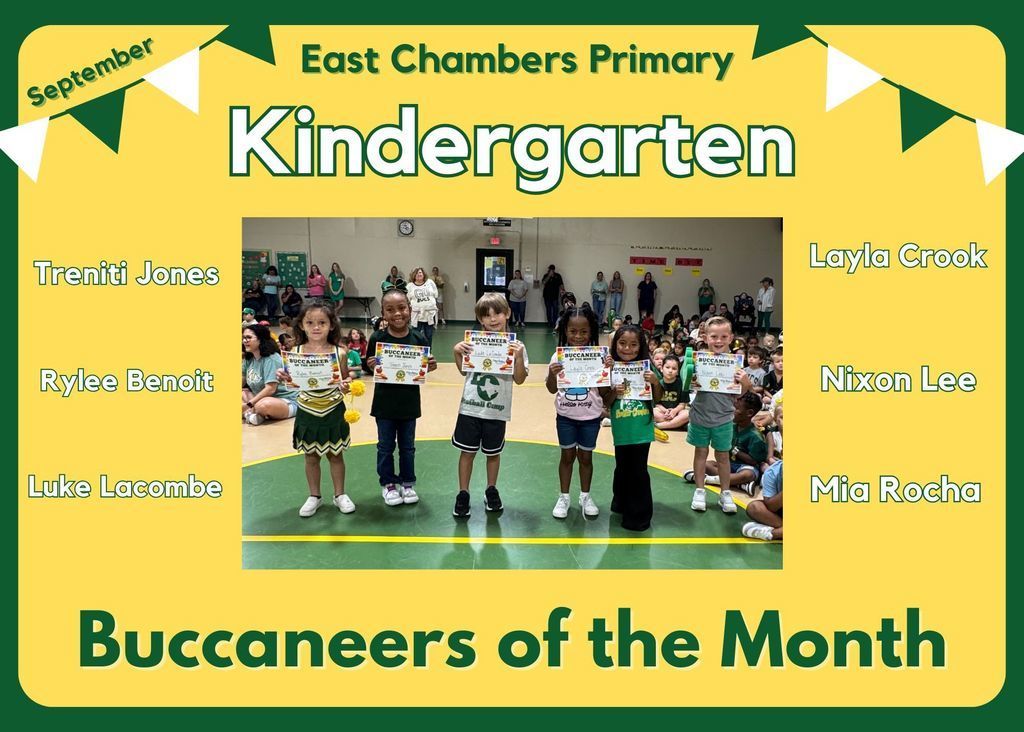 Kinder Bucs of the Month