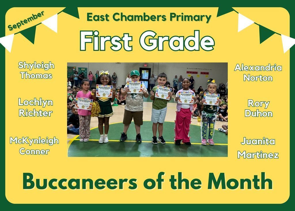 1st grade Bucs of the month