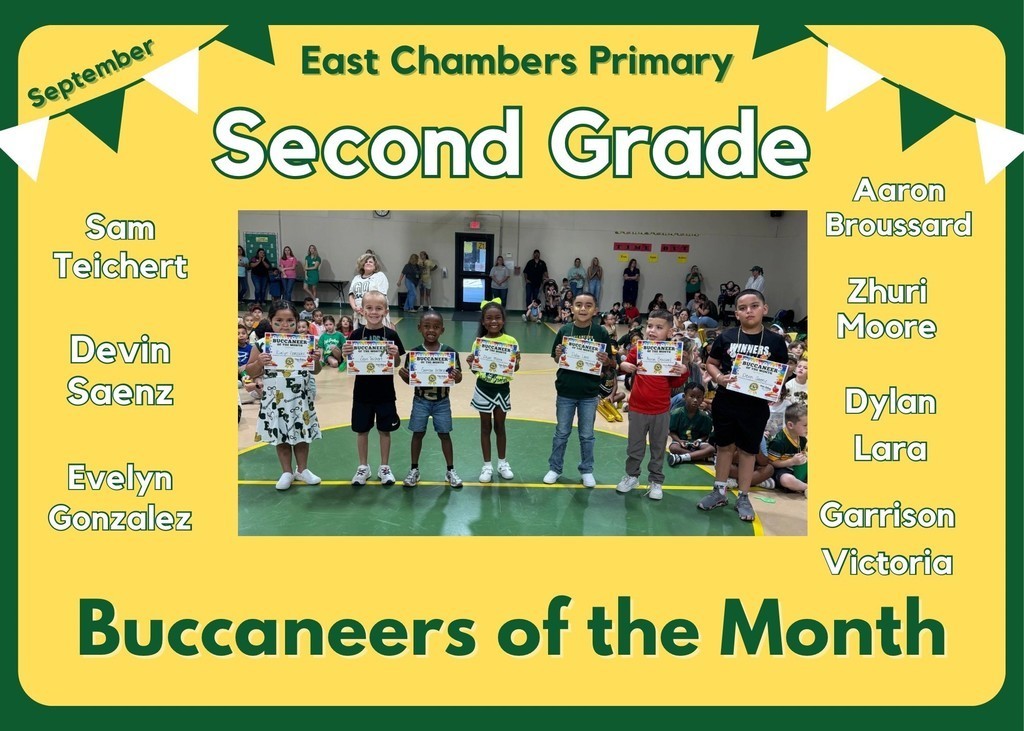 Second Grade Bucs of the Month