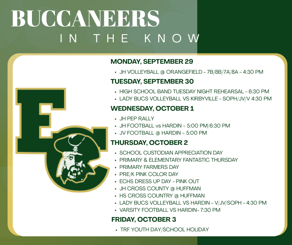 calendar of events