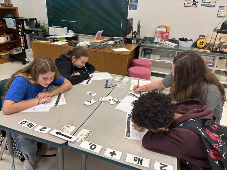 Ms. Hearns class working on balancing equations. 