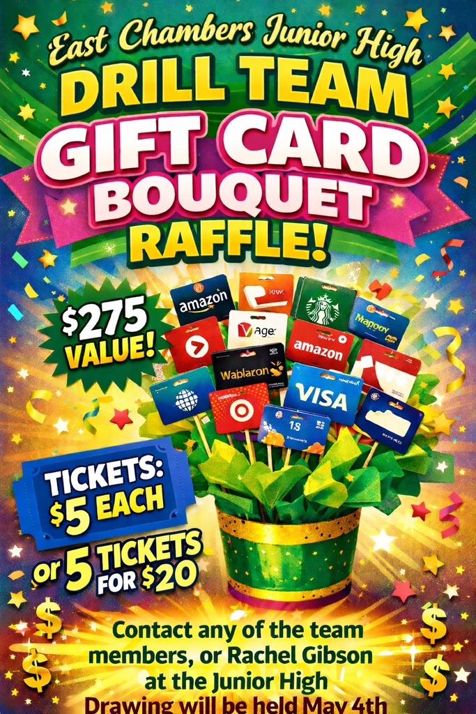 Gift Card Bouquet Raffle Information