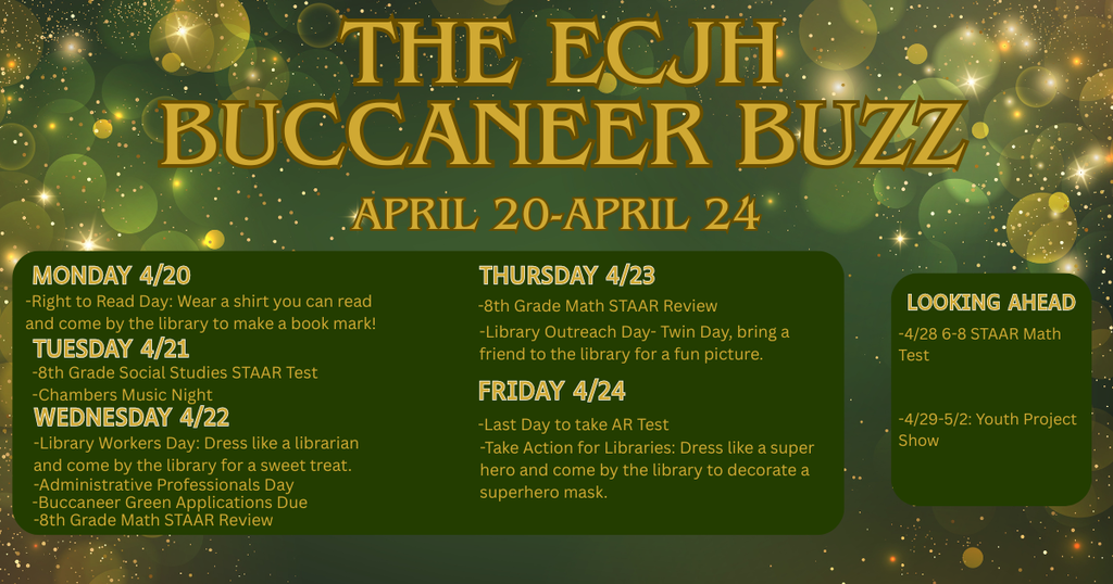 Buccaneer Buzz 4/20-4/24