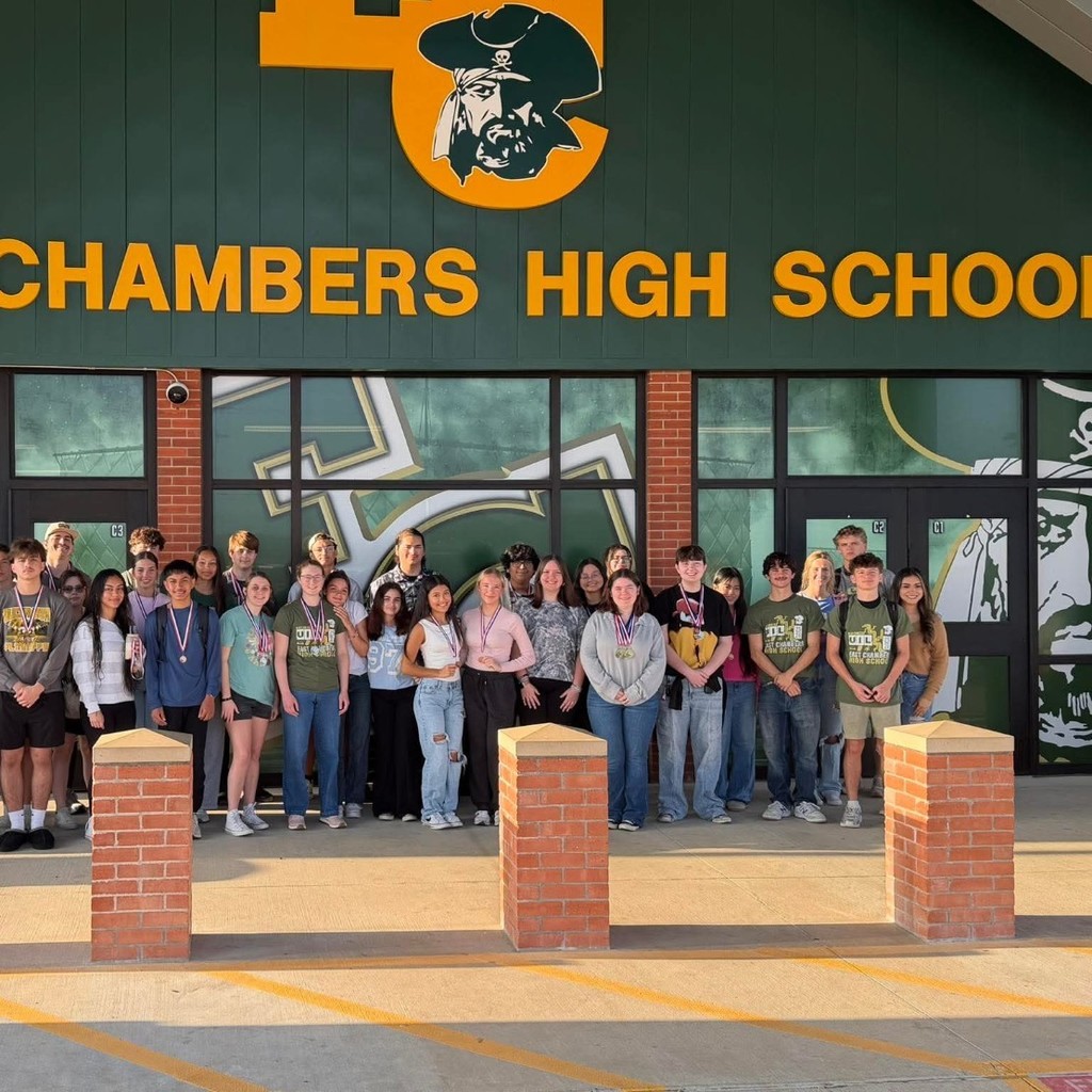 students standing in front of HS