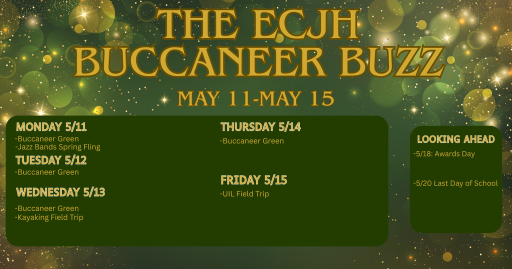 Buccaneer Buzz May 11-May 15