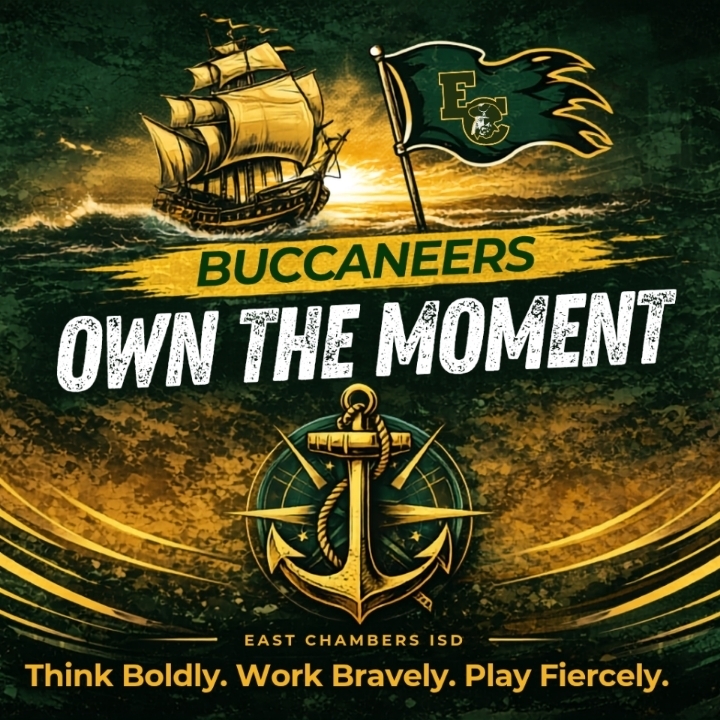 A promotional banner for Buccaneers displays a pirate ship, a flag, and an anchor on a green background.