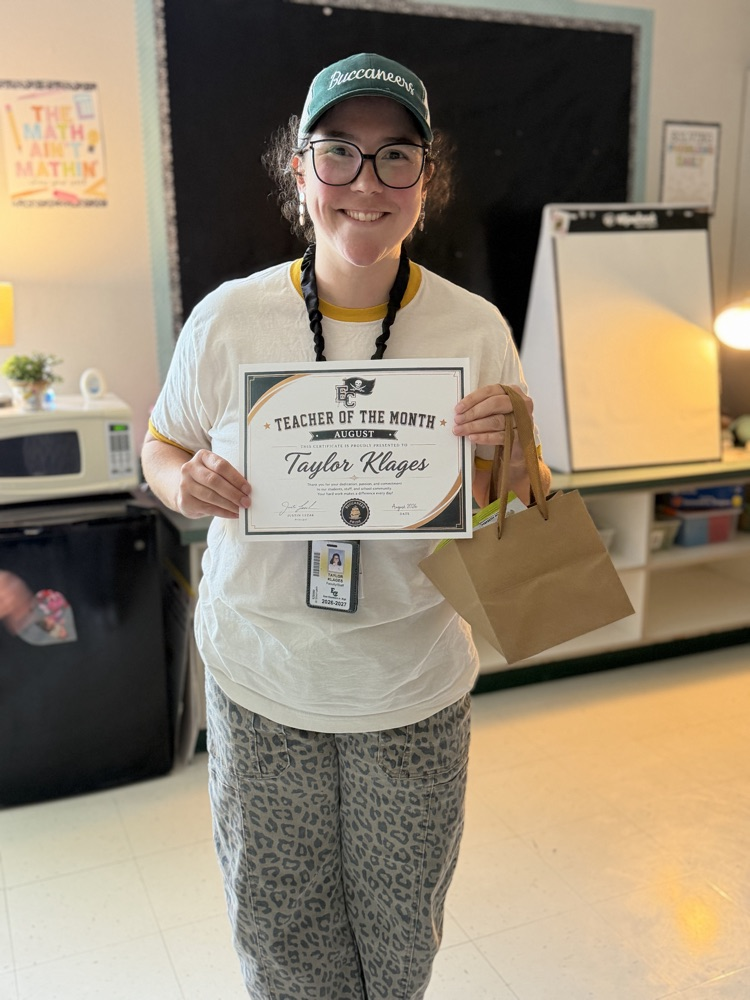 August Teacher of the month