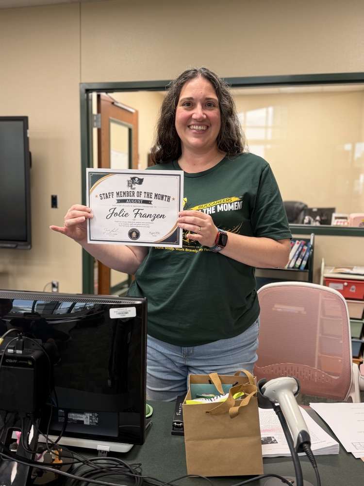 August staff member of the month