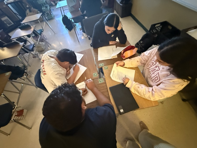 students working in English Class