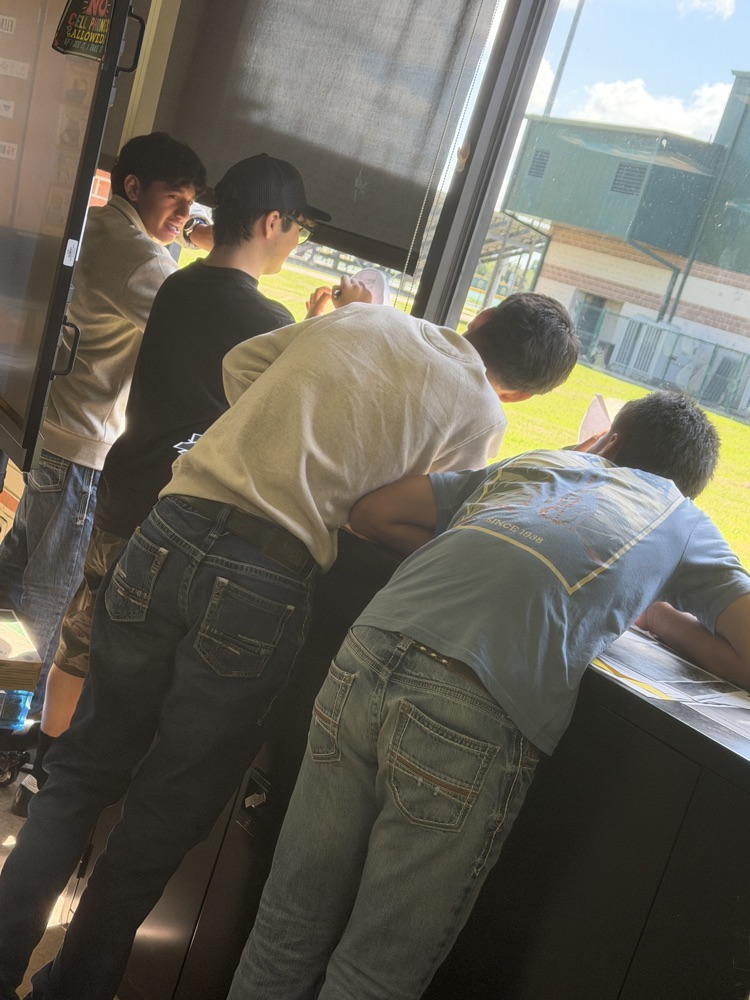Art Students learning a technique.