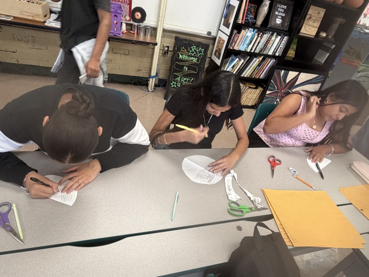 Art Students learning a technique