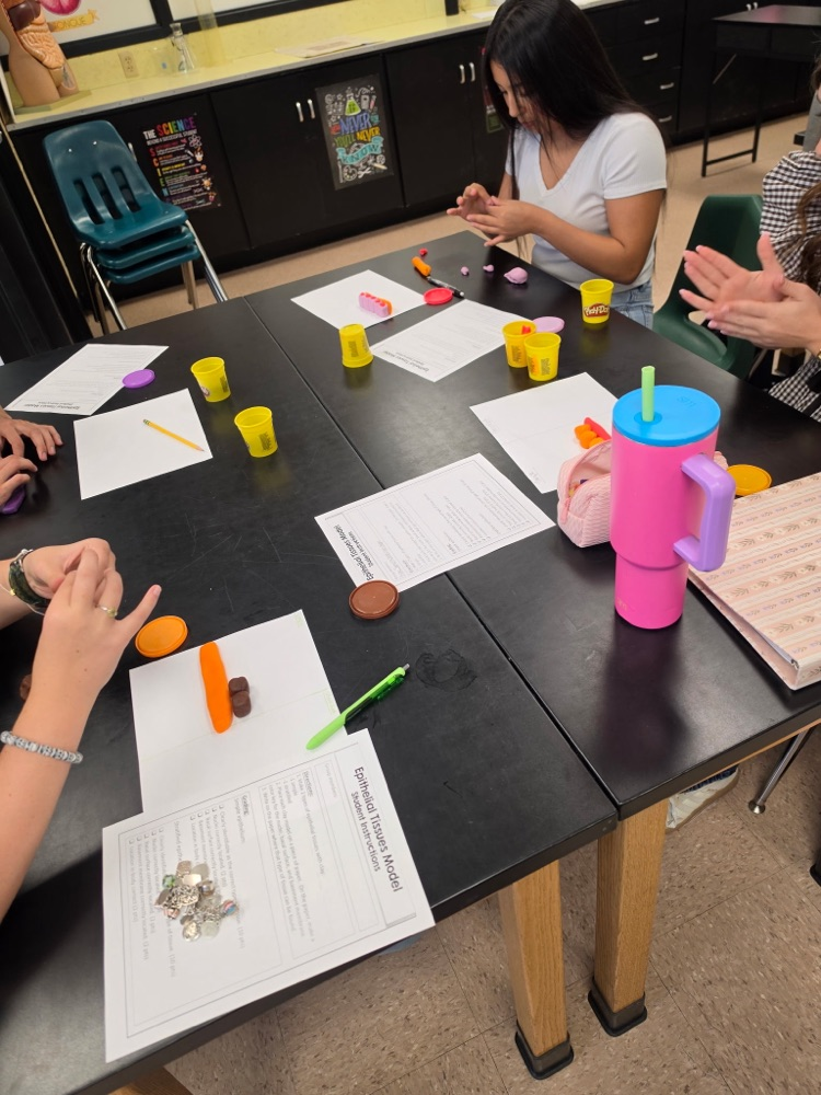 students using modeling clay 