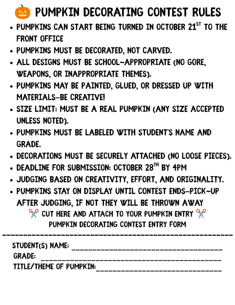 pumpkin contest rules