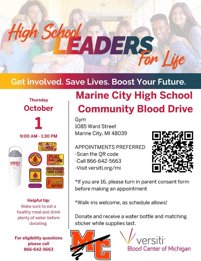 Blood Drive Flyer MCHS
