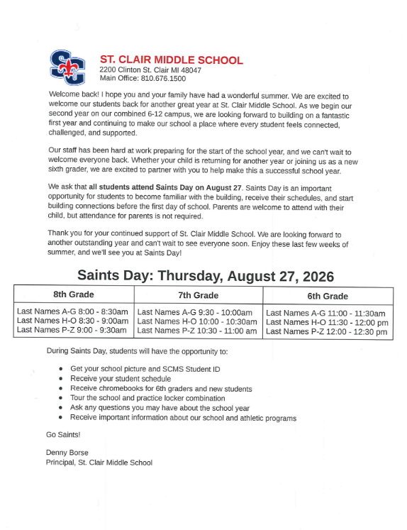 Saints Day