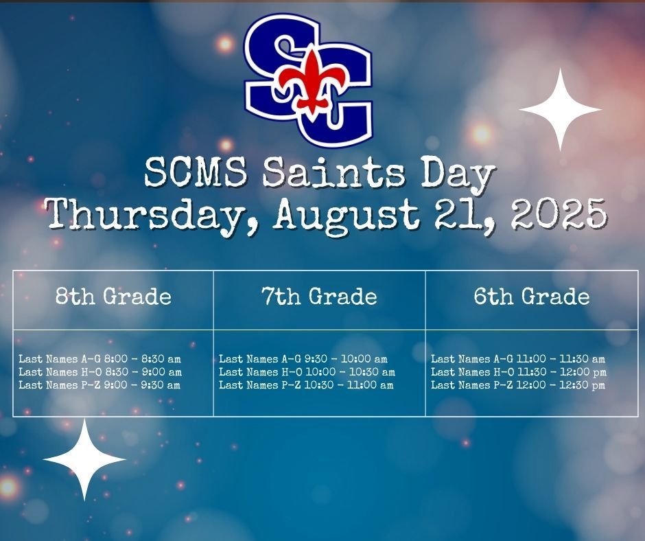 SCMS Saints Day
