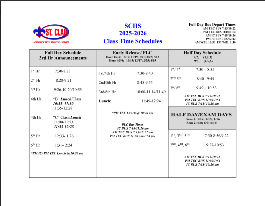 Bell Schedule