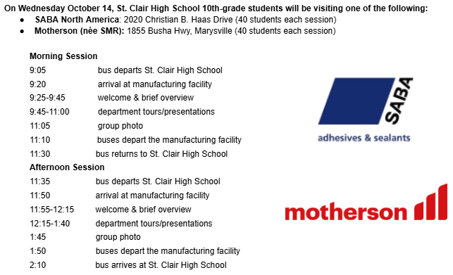 Manufacturing Day Schedule