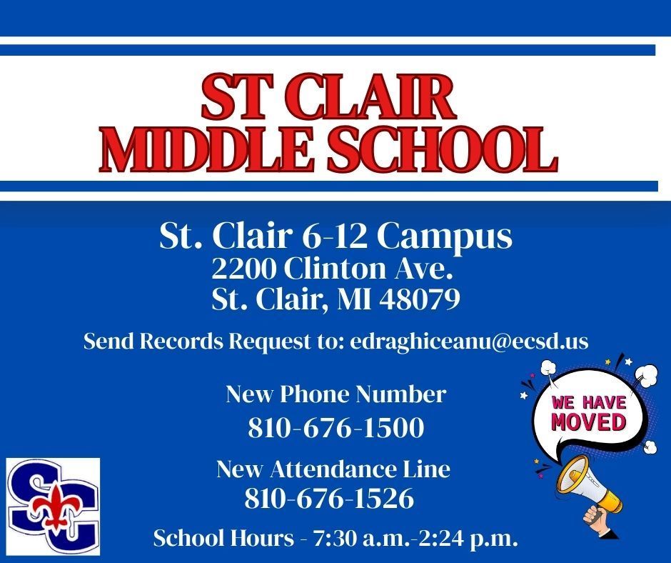 Please note:  Our office phone and attendance phone number has changed.