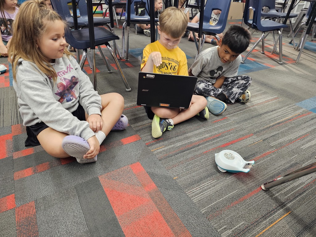 Students getting excited about what the Finchbot is capable of doing