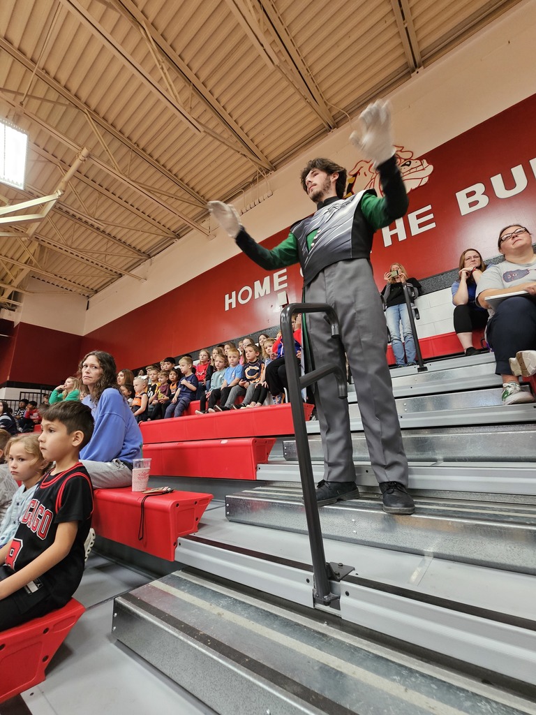Former student, Gavin as Drum Major