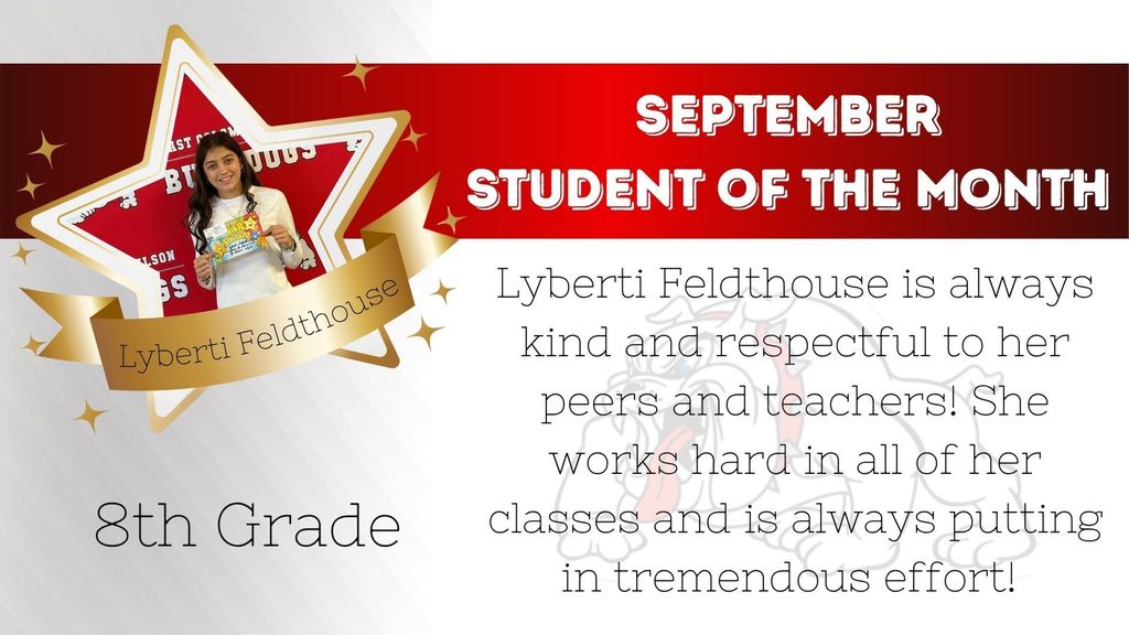 Lyberti Feldthouse-Student of the Month for September
