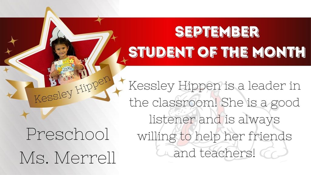 Kessley Hippen-Student of the Month for September