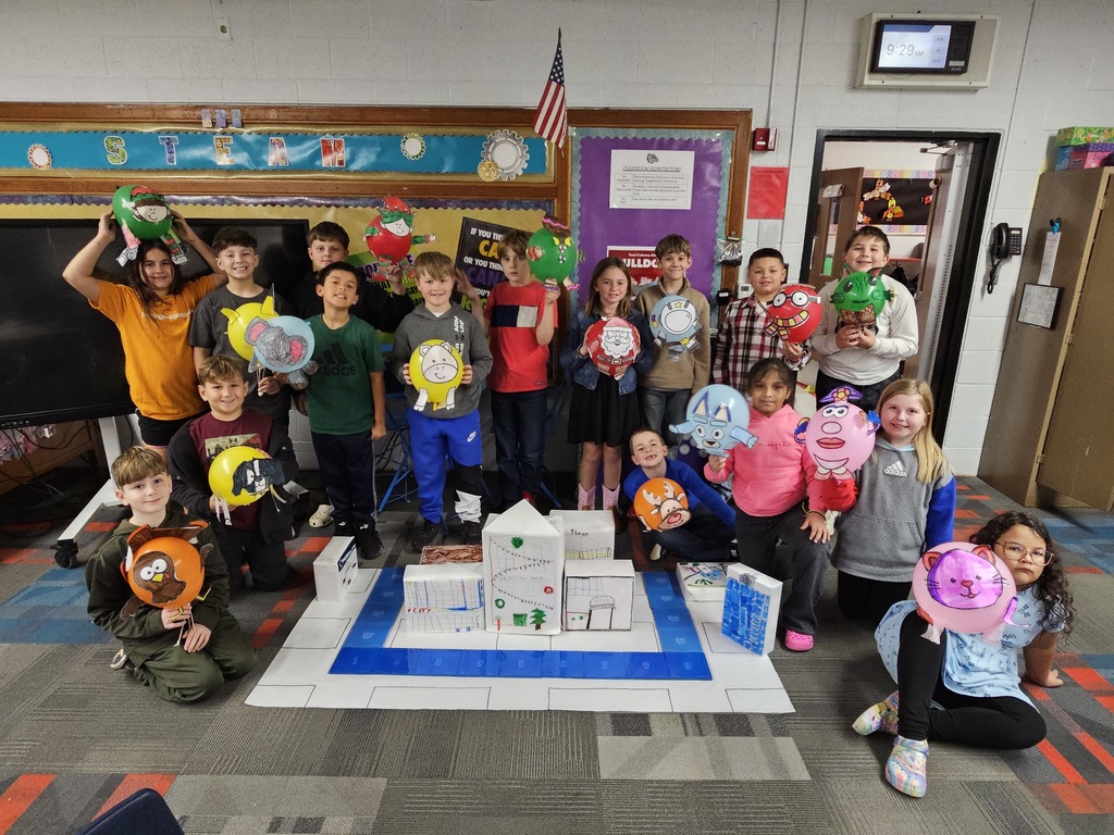 Class showing off their balloons!