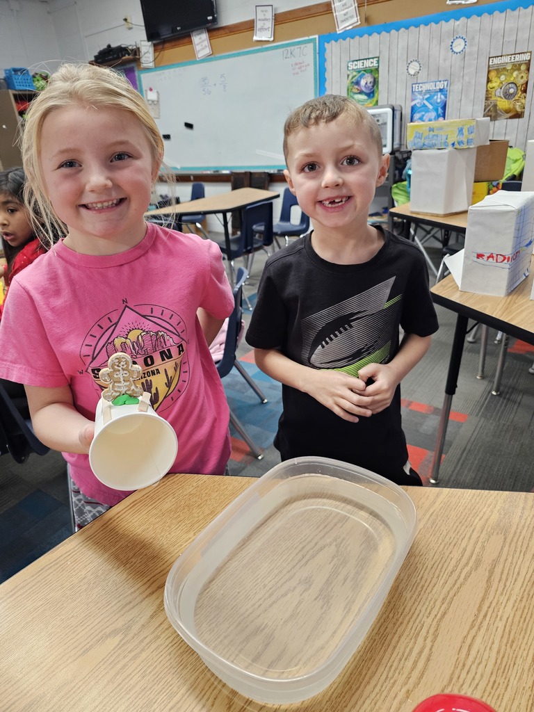 Students showing off their idea